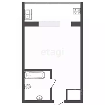 Студия Тюменская область, Тюмень ул. Бабарынка, 16а (17.0 м)