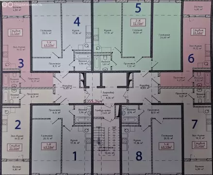 1-комнатная квартира: Республика Дагестан, Махачкала (49.59 м)