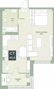 Студия Курганская область, Курган Заозерный жилрайон, 6А мкр, ул. ...