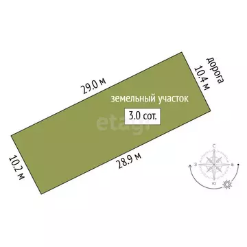 Участок в Тюмень, СНТ Сибиряк, Нагорная улица (2.99 м)