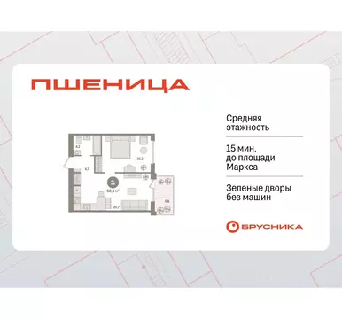 1-к кв. Новосибирская область, Новосибирский район, Краснообск рп ...