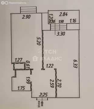 1-комнатная квартира: Балашиха, улица Разина, 1А (40.7 м)