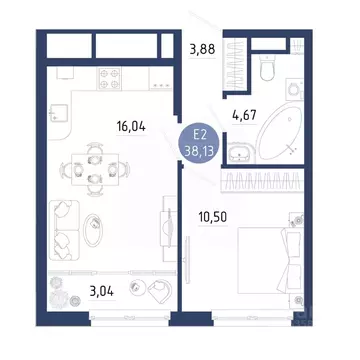 1-к кв. Рязанская область, Рязанский муниципальный округ, с. Дядьково ...