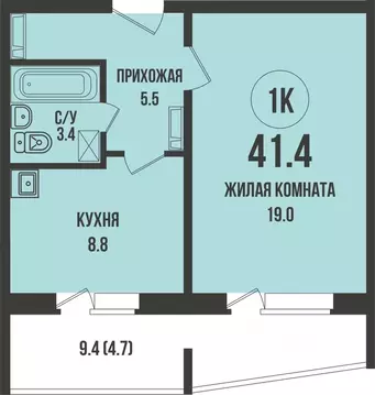 1-к кв. Новосибирская область, Новосибирск Родники мкр, Династия жилой ...