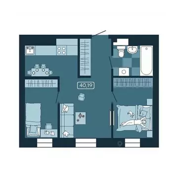 2-к кв. Приморский край, Владивосток ул. Борисенко (40.19 м)