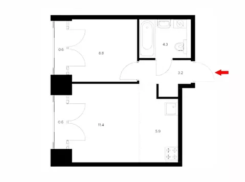 1-комнатная квартира: Санкт-Петербург, набережная Обводного канала, ...