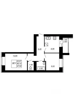 2-к кв. Татарстан, Зеленодольский район, Осиновское с/пос, с. Осиново ...