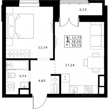 1-к кв. Нижегородская область, Нижний Новгород Ленгородок мкр, Мед ...