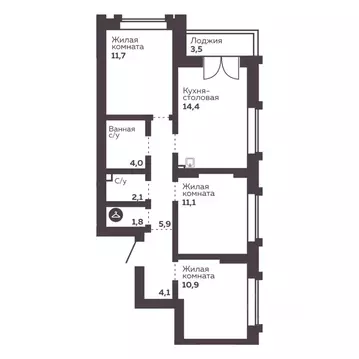3-к кв. Свердловская область, Екатеринбург Уралмаш жилрайон, Голос ...