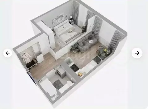 1-к кв. Пермский край, Пермь Целинная ул., 59к1 (34.7 м)