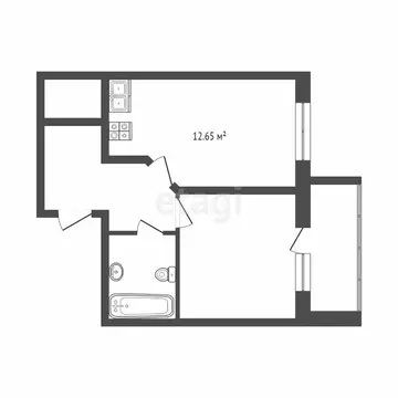 1-комнатная квартира: деревня Патрушева, улица Александра Пушкина, 10 ...