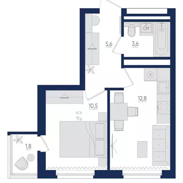 1-к кв. Башкортостан, Уфа бул. Яркий (32.9 м)