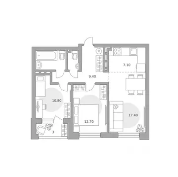 3-к кв. Башкортостан, Уфа Зеленая Роща жилрайон, Лесная Симфония жилой ...