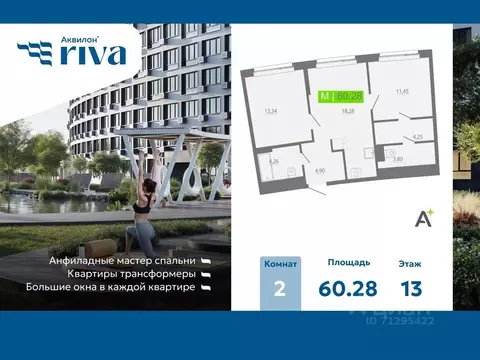 2-к кв. Ленинградская область, Мурино Всеволожский район, Урбанист ...