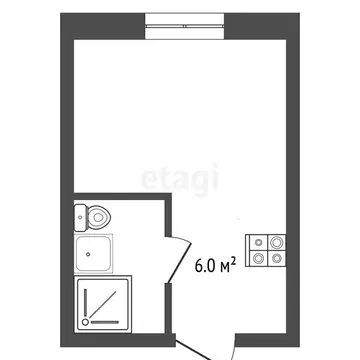 Квартира-студия: Томск, улица Беринга, 13/3 (12 м)