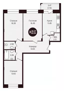 3-к кв. Чувашия, Новочебоксарск ул. Воинов-интернационалистов, поз24 ...