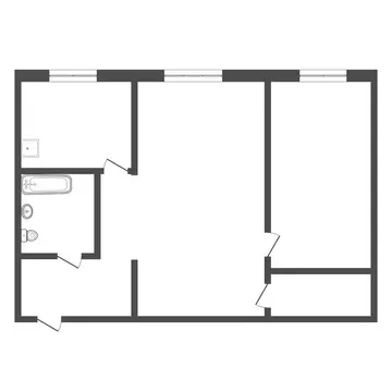 2-комнатная квартира: Узловая, улица Простомолотова, 4 (40.8 м)