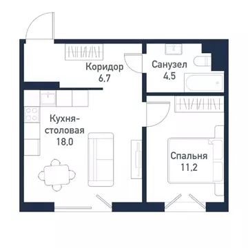 1-к кв. Челябинская область, Челябинский городской округ, пос. ...