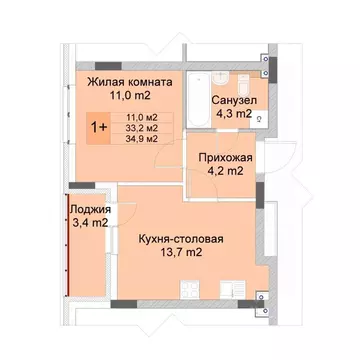 1-к кв. Нижегородская область, Нижний Новгород Кузнечиха Город жилой ...