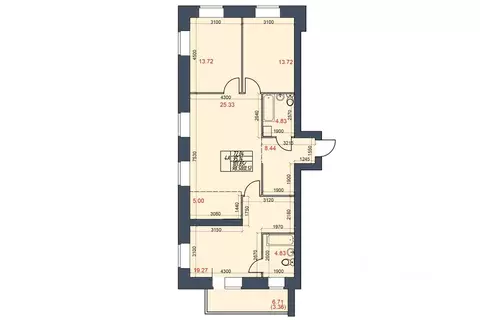 4-к кв. Вологодская область, Череповец 144-й мкр,  (98.5 м)