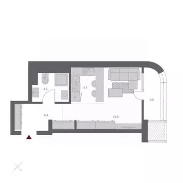 1-к кв. Новосибирская область, Новосибирск Беринг жилой квартал,  ...