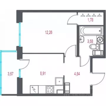 1-к кв. Санкт-Петербург, Санкт-Петербург, Пушкин Город-спутник Южный ...
