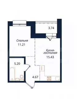 1-к кв. Иркутская область, Иркутск ул. Юрия Левитанского, 12 (40.0 м)