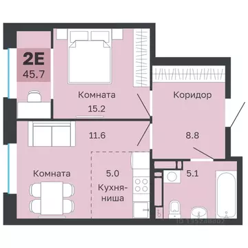 2-к кв. Пермский край, Пермь Парковый просп., 24 (45.7 м)