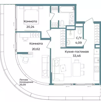 3-к кв. Крым, Саки ул. Морская (104.5 м)