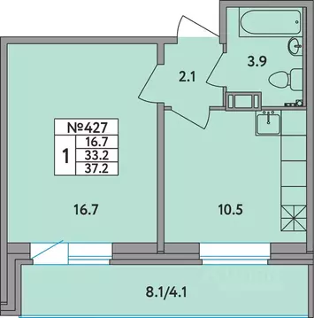 1-к кв. Ленинградская область, Всеволожский район, д. Новое Девяткино ...