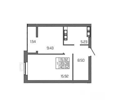 1-к кв. Волгоградская область, Волгоград ул. Землячки (40.62 м)