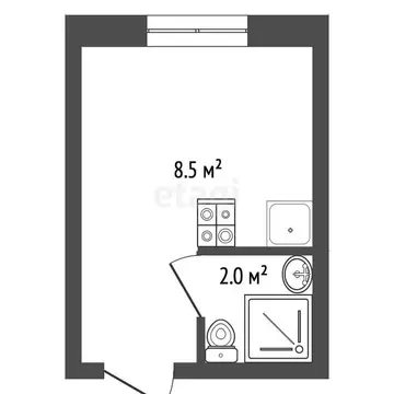 Квартира-студия: Анапа, улица Адмирала Пустошкина, 22к3 (10.4 м)