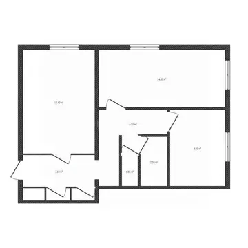 2-к кв. Брянская область, Брянск ул. Тельмана, 70А (52.3 м)