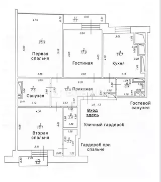 3-к кв. Татарстан, Казань Катановский пер., 4 (109.6 м)