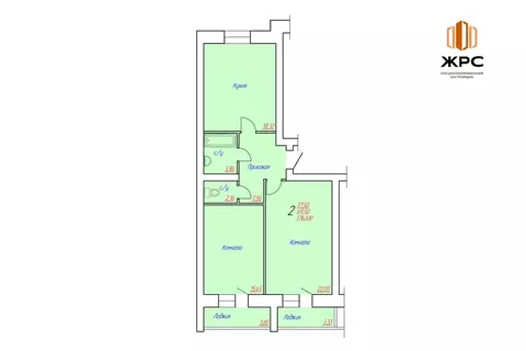 2-к кв. Вологодская область, Череповец Октябрьский просп., 62 (76.8 м)
