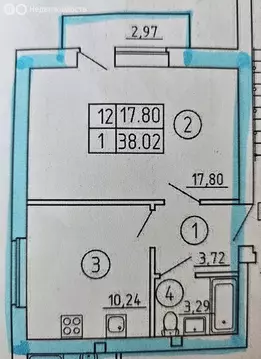 1-комнатная квартира: Таганрог, Добролюбовский переулок, 40 (38.08 м)