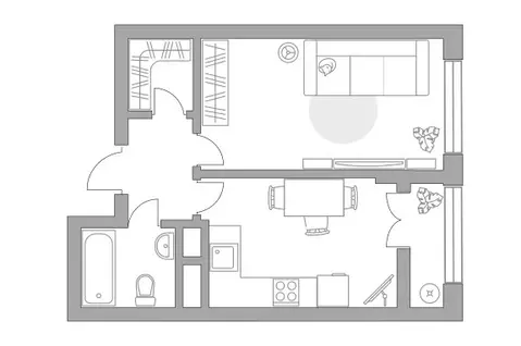 1-комнатная квартира: Балашиха, улица Яганова, 1 (33.43 м)