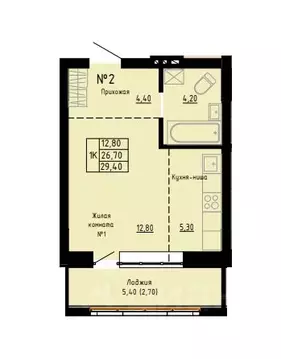 1-к кв. Алтайский край, Барнаул ул. Димитрова, 150 (29.4 м)