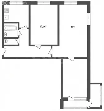 3-комнатная квартира: Ярославль, улица Ухтомского, 23 (58.8 м)