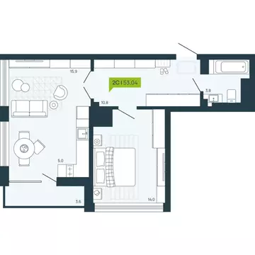 2-к кв. Новосибирская область, Новосибирск Затулинский жилмассив, ул. ...