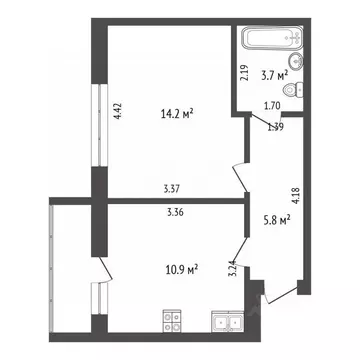1-к кв. Архангельская область, Котлас просп. Мира, 16 (36.0 м)