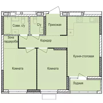 2-к кв. Удмуртия, Ижевск Автопроизводство жилрайон, Норвежский Лес ...