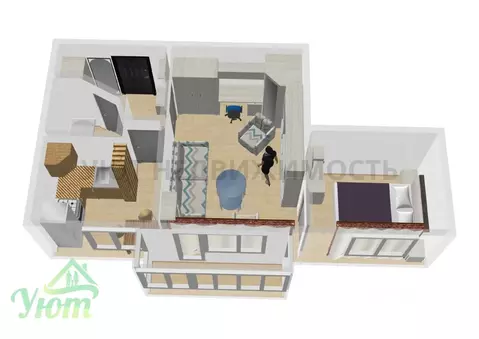 2-к кв. Московская область, Дмитровский муниципальный округ, пос. ...