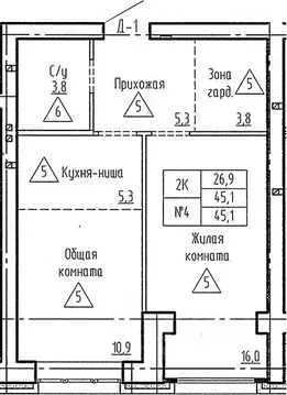 2-к кв. Новосибирская область, Новосибирский район, Мичуринский ...