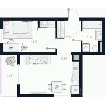 1-к кв. Тюменская область, Тюменский муниципальный округ, Винзили рп  ...