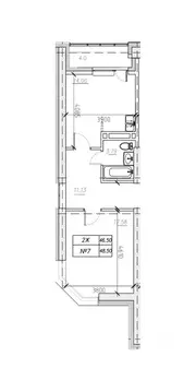 2-к кв. Приморский край, Владивосток ул. Расула Гамзатова, 5к3 (48.5 ...