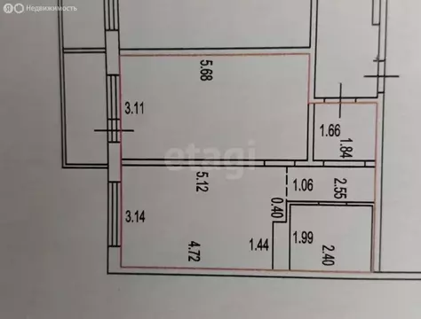 2-комнатная квартира: Барнаул, улица Сергея Ускова, 25 (43.9 м)