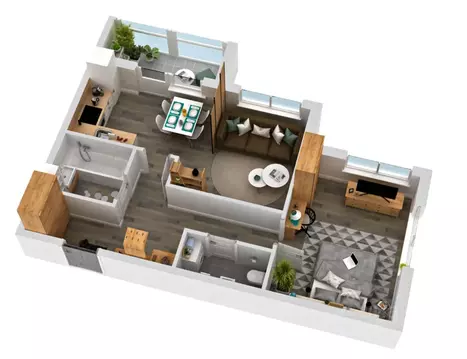 2-к кв. Кировская область, Киров ул. Капитана Дорофеева, 24 (59.2 м)