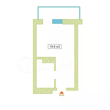 Квартира-студия: Патрушева, улица Александра Пушкина, 16 (19.5 м)