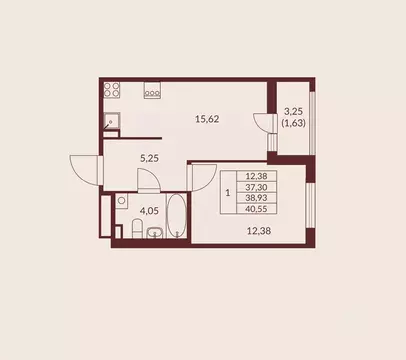 1-к кв. Ленинградская область, Мурино Всеволожский район, Мурино Спэйс ...